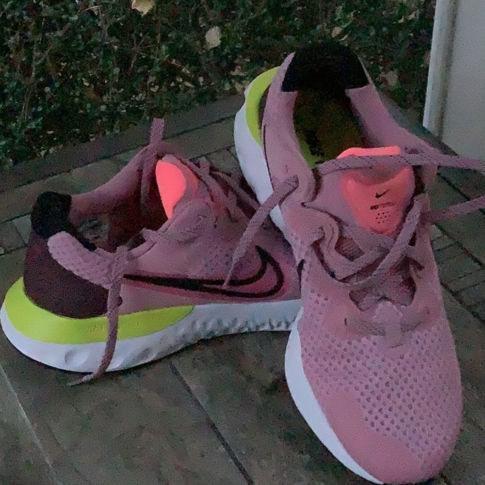 Nike Pink and Lime Athletic Shoes